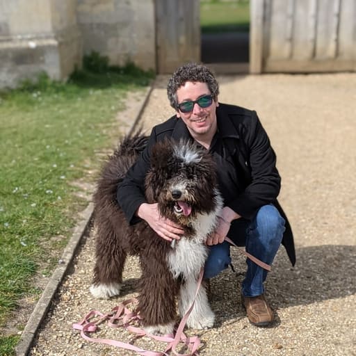 David Gray with his dog
