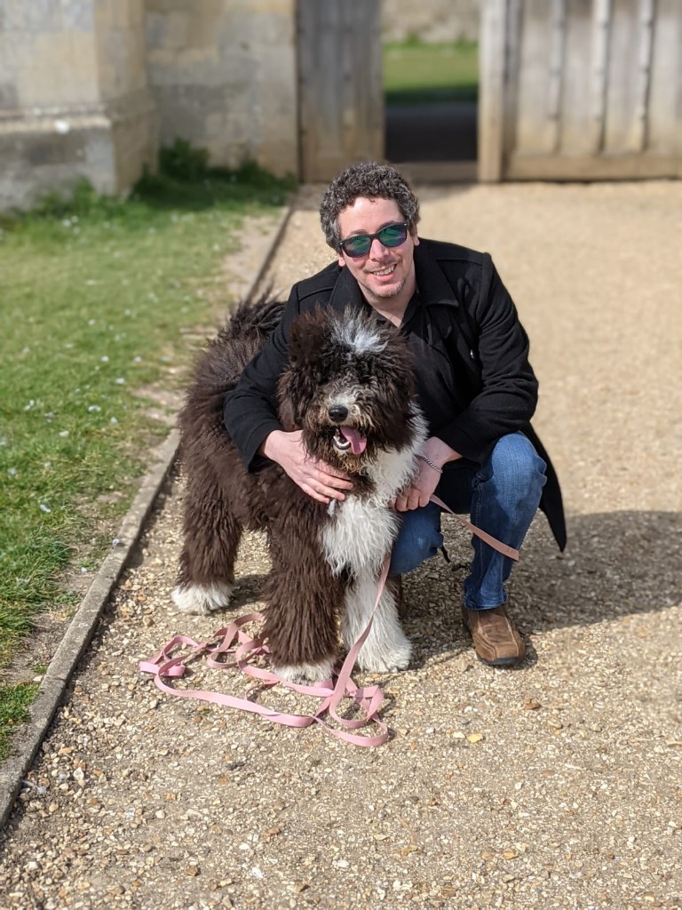 David Gray with his dog